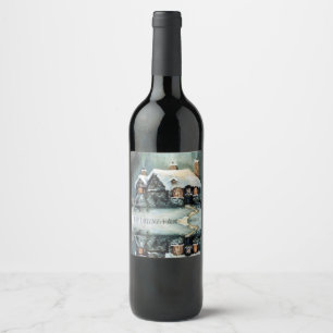 Merry Christmas Y'All Marvellous Winter Night Wine Label