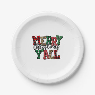 Merry Christmas Y'all - Perfect Christmas Paper Plate
