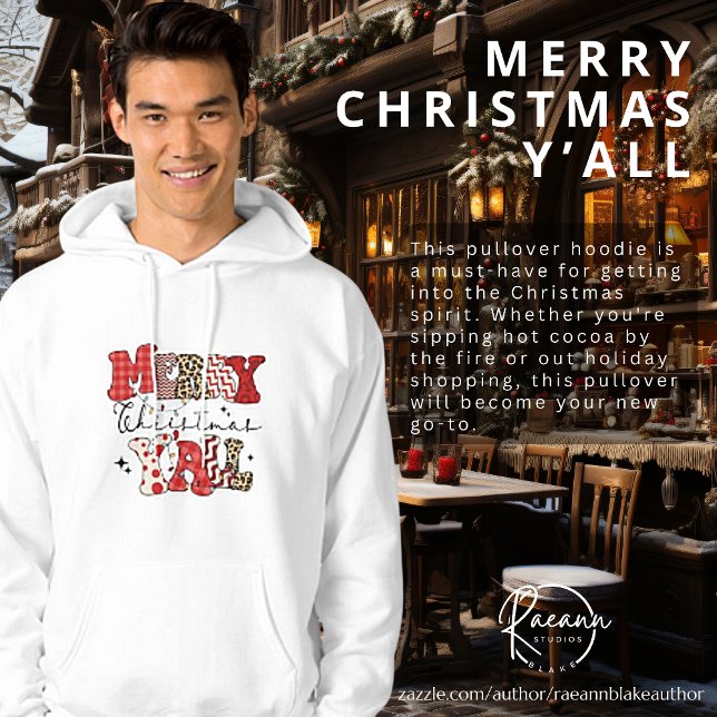 Merry Christmas Y'all Pullover Hooded Sweatshirt (Creator Uploaded)