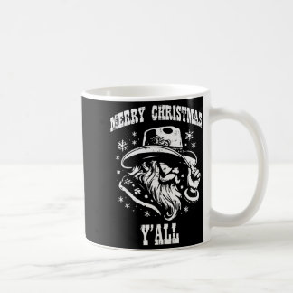 Merry Christmas Yall Santa Cowboy Xmas Country Men Coffee Mug
