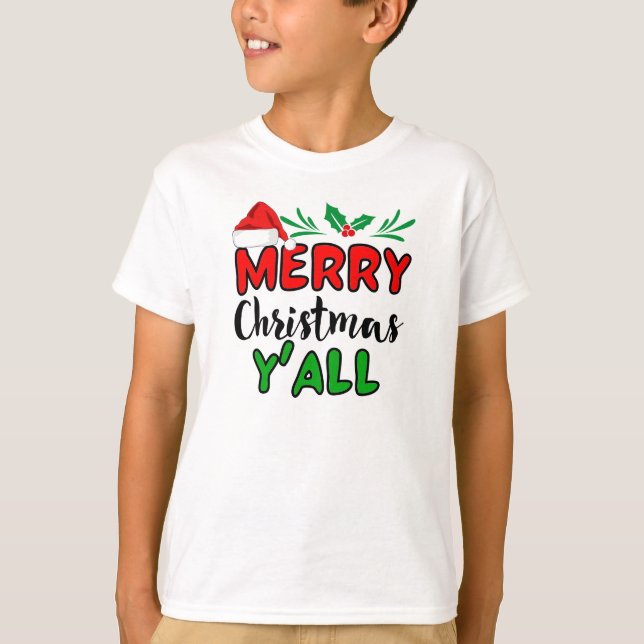 Merry Christmas Y'all T-Shirt (Front)