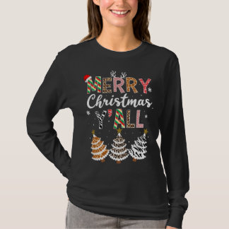 Merry Christmas Y'all Tree Leopard Giraffe Zebra S T-Shirt