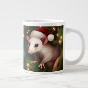Merry Christmas Ya'll with Possum  Large Coffee Mug