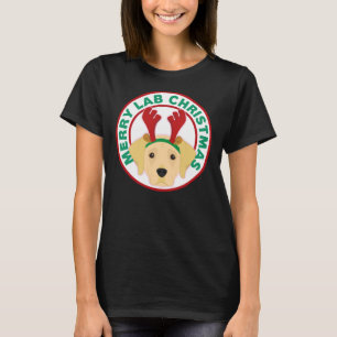 Merry Christmas Yellow Lab Labrador Retriever T-Shirt