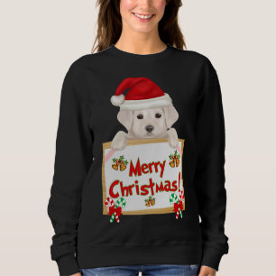 Merry Christmas Yellow Labrador Retriever Puppy! E Sweatshirt