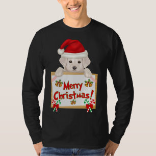 Merry Christmas Yellow Labrador Retriever Puppy! E T-Shirt