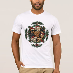 Merry Christmas Yorkshire Terrier Dogs T-Shirt