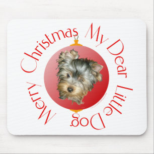 Merry Christmas Yorkshire Terrier Mouse Pad