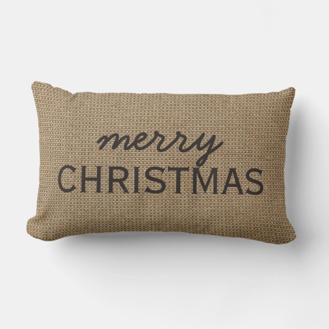 Merry Christmas, You Customise Throw Pillow (Front)