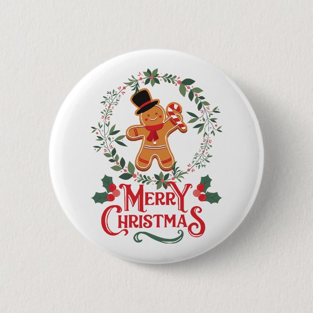Merry Christmasc 6 Cm Round Badge (Front)
