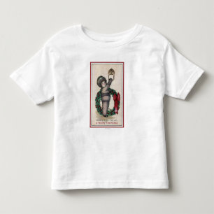 Merry ChristmasKid Knocking with a Wreath Toddler T-Shirt