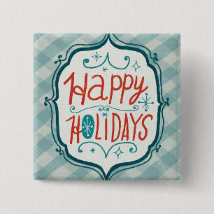 Merry Christmastime Holidays 15 Cm Square Badge