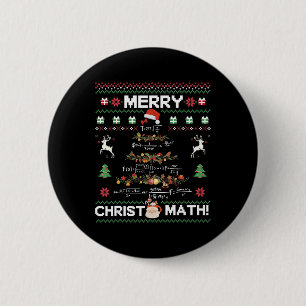 Merry Christmath Funny Christmas Math Tree Student 6 Cm Round Badge