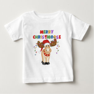 Merry Christmoose Christmas Baby T-Shirt