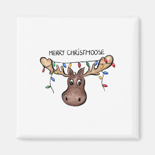 Merry Christmoose Christmas Moose Xmas Lover Holid Magnet