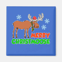 Merry Christmoose Cute Cartoon Moose