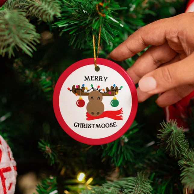 Merry Christmoose Funny Christmas Metal Tree Decoration (Creator Uploaded)