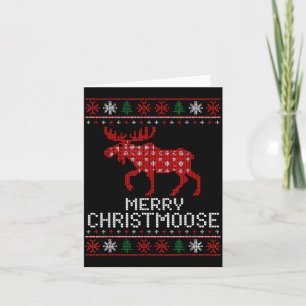 Merry Christmoose Funny Christmas Moose Sweater An Card