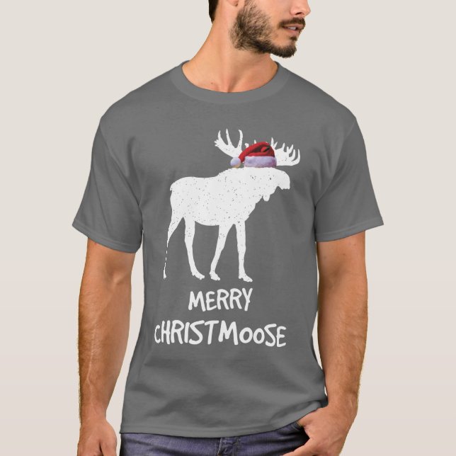 Merry Christmoose I Love Moose Gifts for Moose Lov T-Shirt (Front)