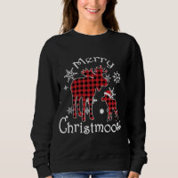 Merry Christmoose Moose Buffalo Red Plaid Christma