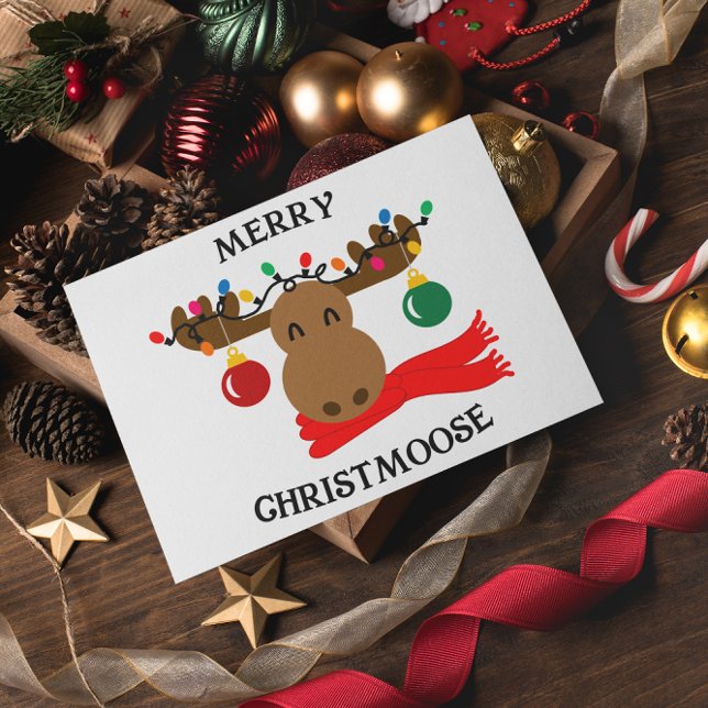 Merry Christmoose Personalised Christmas Card (Creator Uploaded)