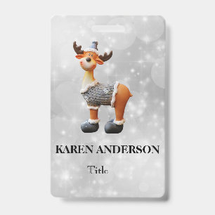 Merry Christmoose wearing a hat   ID Badge