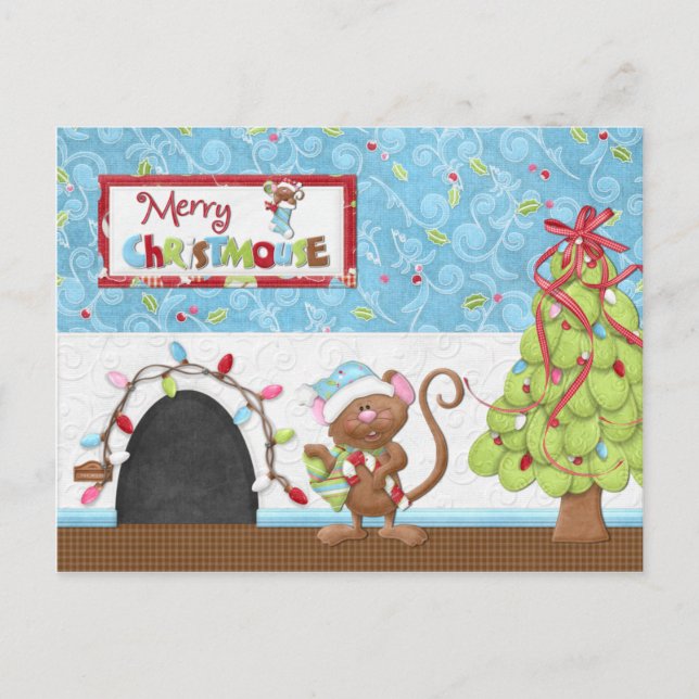 Merry Christmouse Christmas Card (Front)