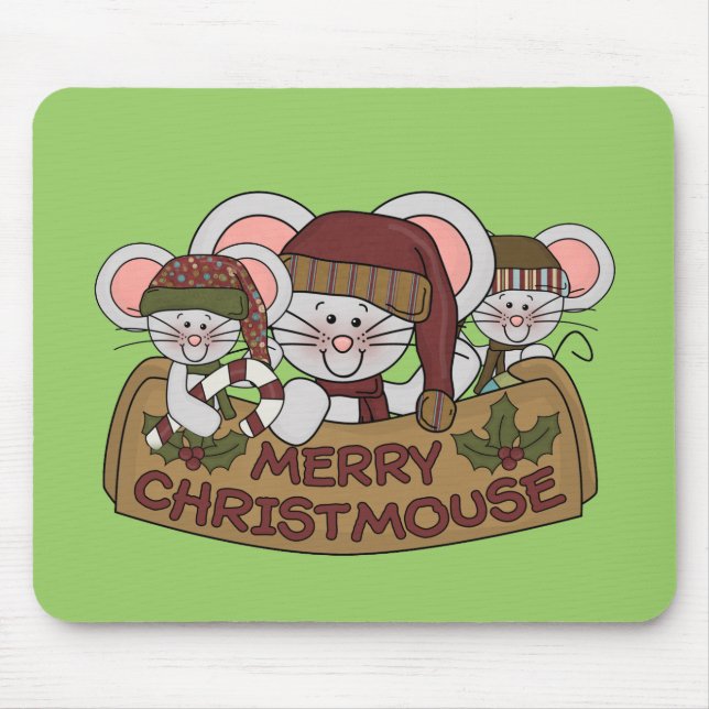 Merry Christmouse Mouse Pad (Front)