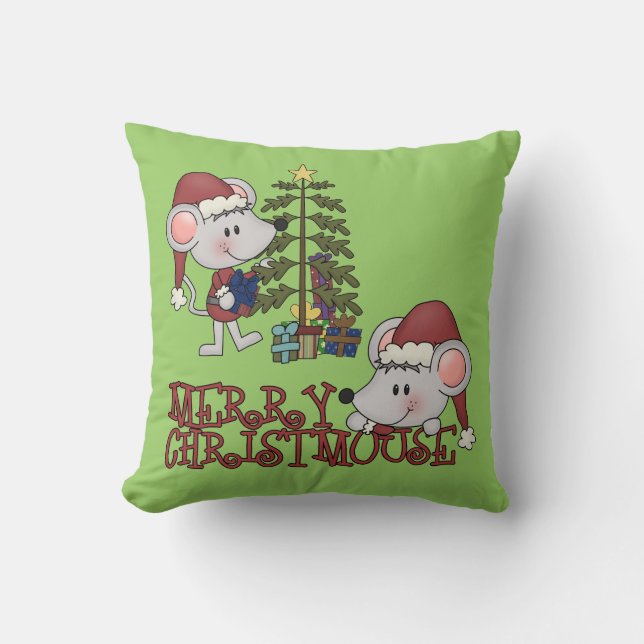 Merry Christmouse With Tree Cushion (Front)