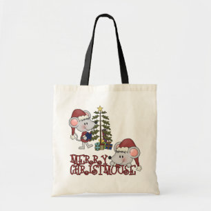 Merry Christmouse With Tree Tote Bag