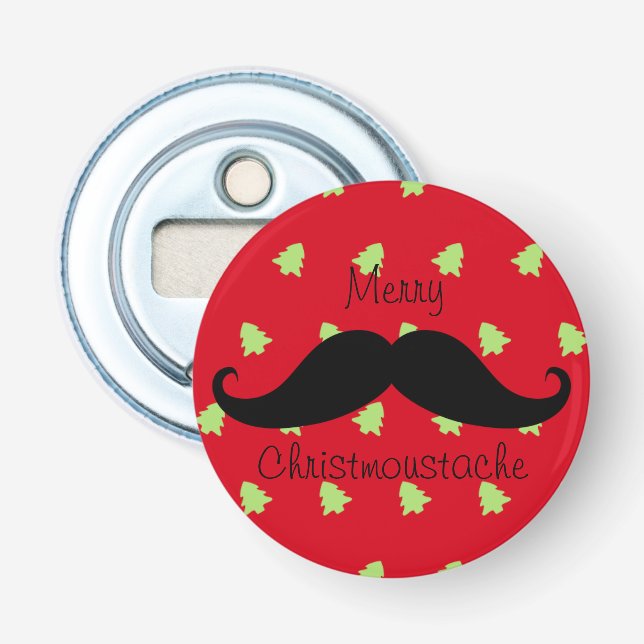 Merry Christmoustache Bottle Opener (Front)