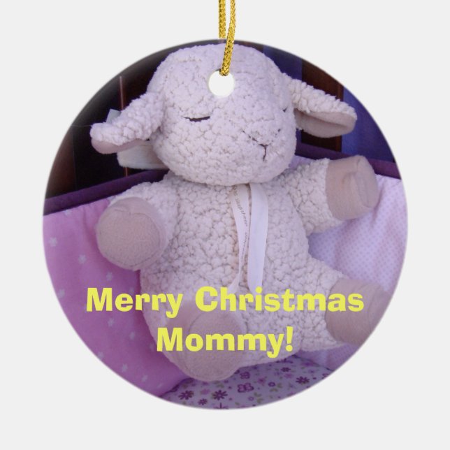 Merry Christms Mummy! ornaments I Love You Lamb (Front)