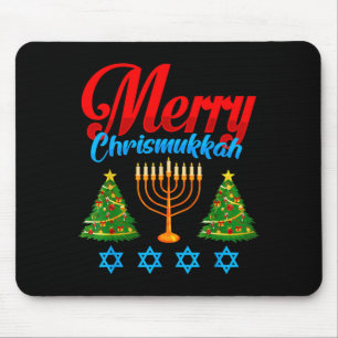 Merry Christmukkah Jewish Xmas Christmas Hanukkah Mouse Pad