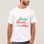 Merry Christmukkah T-Shirt<br><div class="desc">Holiday Humour T-shirts and Apparel Funny Holiday Gear: T-shirts,  Hoodies,  Stickers,  Buttons,  and gifts.</div>