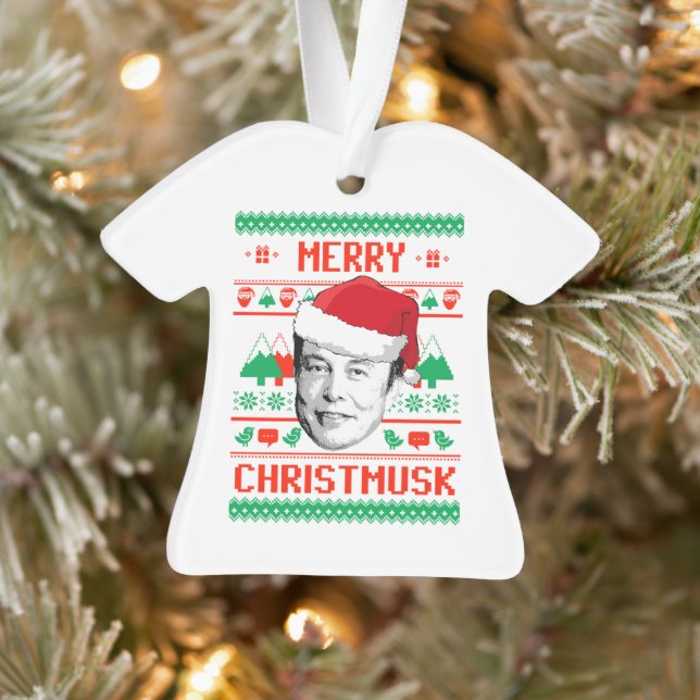MERRY CHRISTMUSK ORNAMENT (Tree)