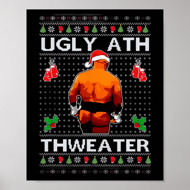Merry Chrithmith Kith My Ath Butt Viral Fight Meme Poster (Front)
