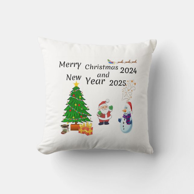 Merry Chritmas 2024 Cushion (Front)