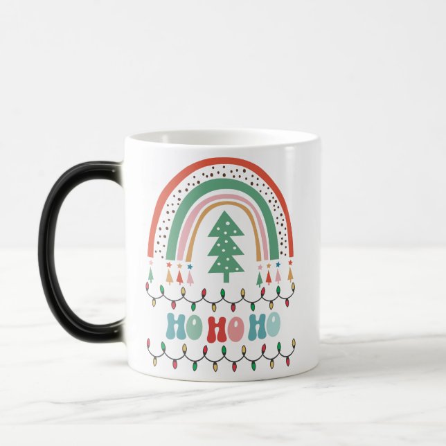 Merry chritmas hohoho rainbow   magic mug (Left)