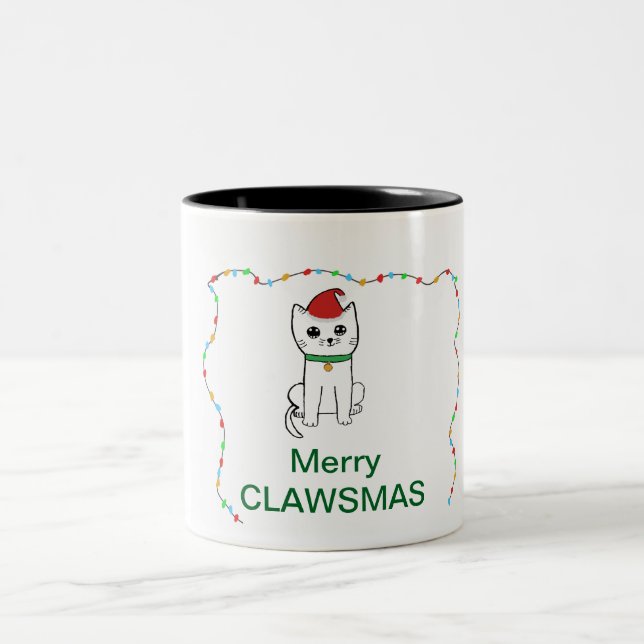  Merry Clawsmas Two-Tone Coffee Mug (Center)