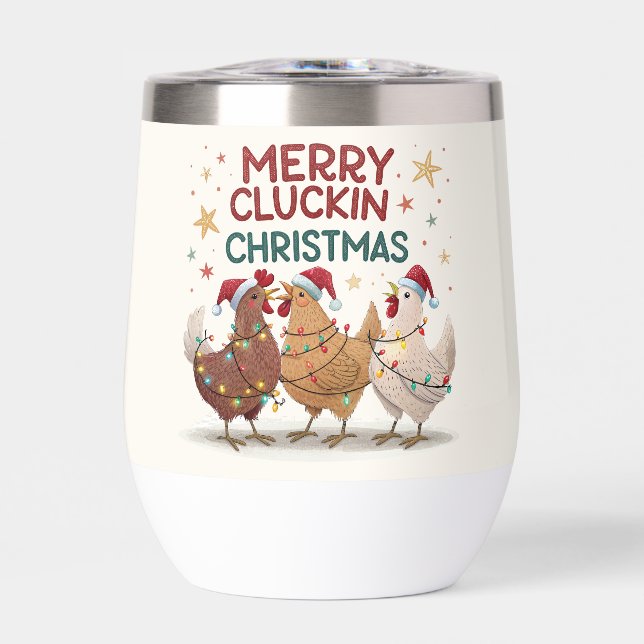 Merry Cluckin Christmas Chickens Personalised (Front)