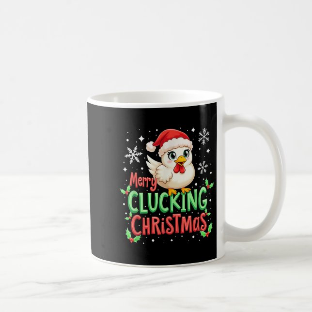 Merry Clucking Christmas Chicken  Coffee Mug (Right)