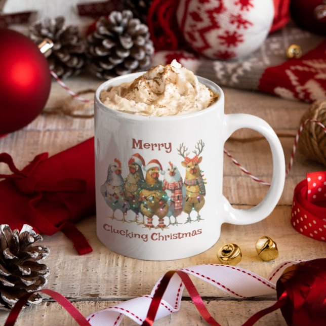 Merry Clucking Christmas Chicken  Coffee Mug (Creator Uploaded)