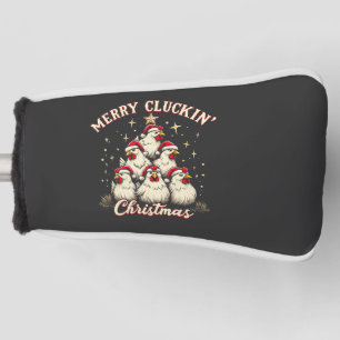 Merry Clucking Christmas Funny Chicken Roosters  Golf Head Cover