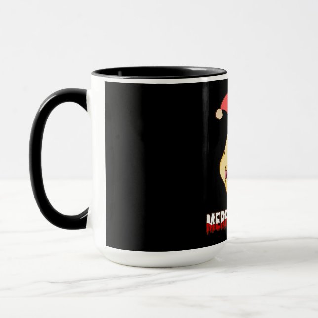 Merry Cluckmas, Funny Christmas Chicken Mug (Left)