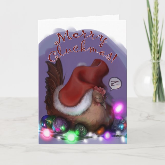 Merry Cluckmas! Holiday Card (Front)