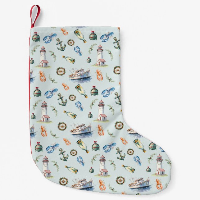 Merry Coastal Christmas Stocking (Front)