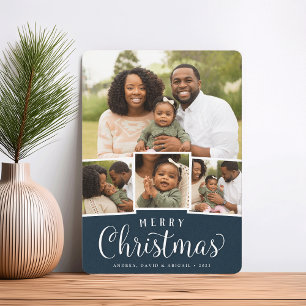 Merry Collage   Multi Photo Holiday Card