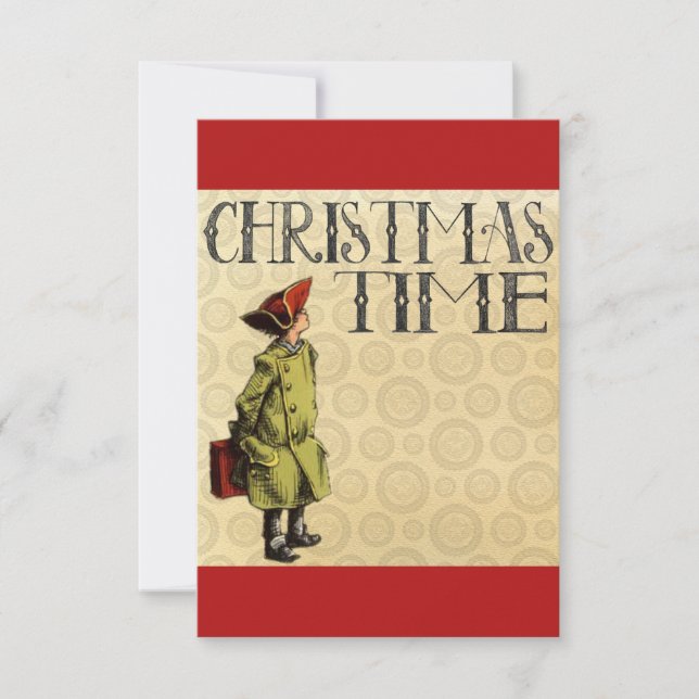 Merry Colonial Christmas Thank You Card (Front)
