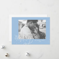 Merry Confetti Festive Photo Holiday Card