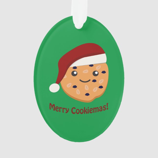 Merry Cookiemas Santa Cookie Ornament (Back)